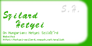 szilard hetyei business card